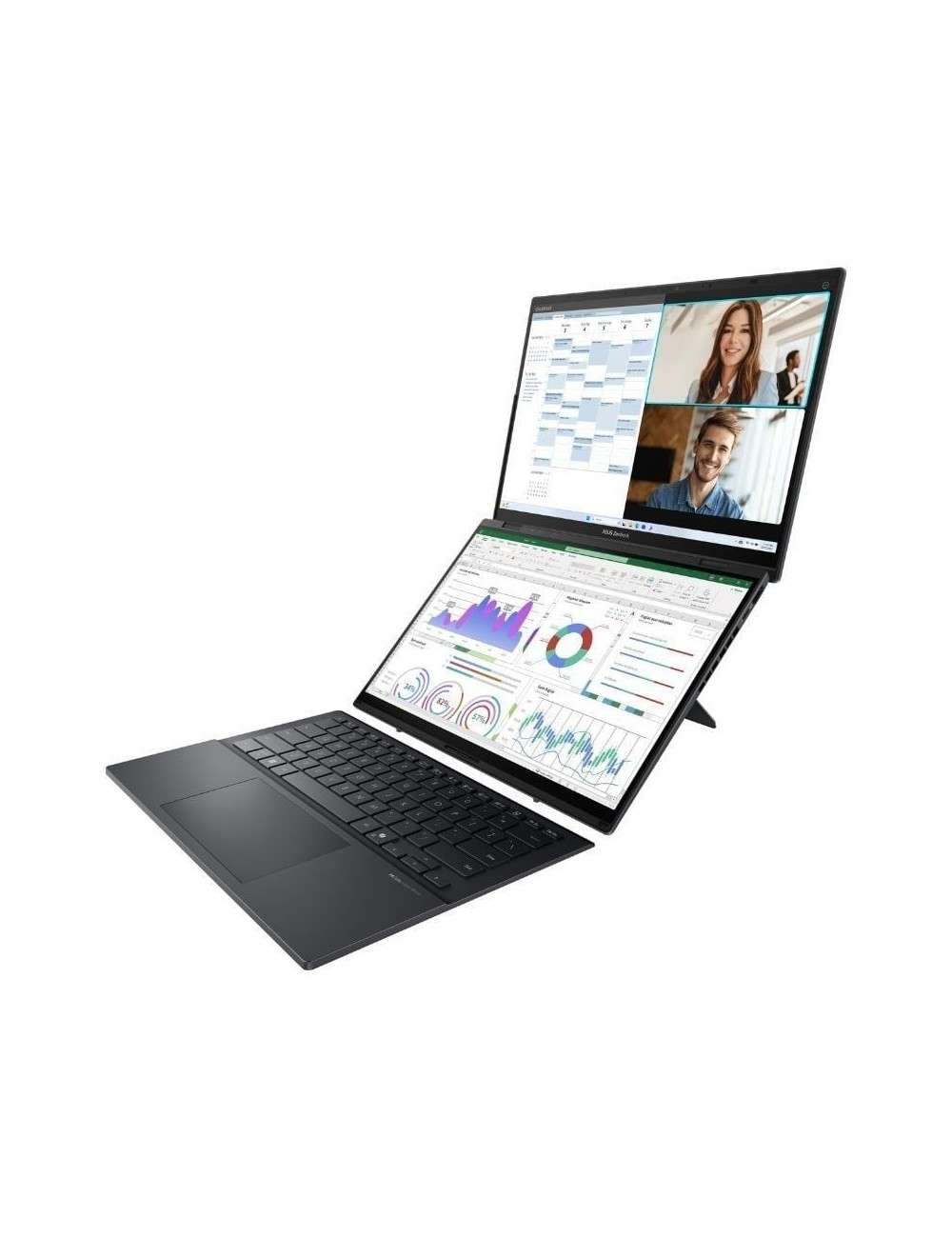 Portátil Convertible Asus ZenBook Duo OLED UX8406CA-QL336W Intel Core Ultra 7-255H/ 32GB/ 1TB SSD/ 14' Táctil/ Win11