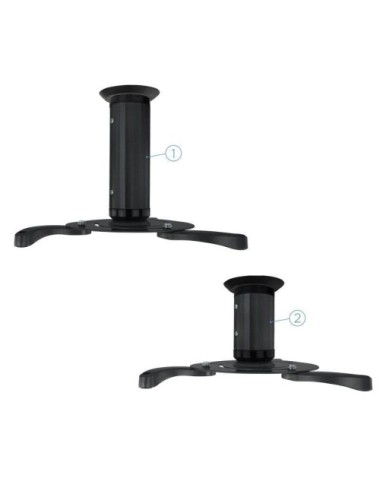 Soporte de Techo para Proyector TooQ PJ1010TN-B/ Inclinable/ Giratorio/ hasta 10kg