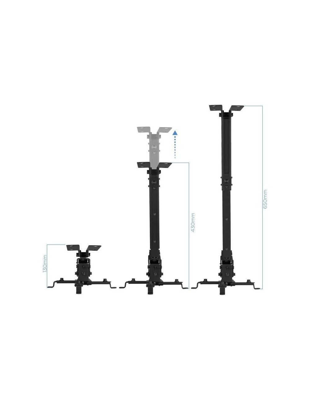 Soporte de Techo para Proyector TooQ PJ2012T-B/ Inclinable/ hasta 20kg