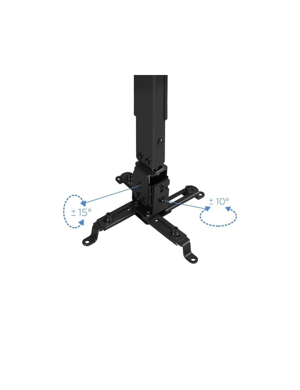 Soporte de Techo para Proyector TooQ PJ2012T-B/ Inclinable/ hasta 20kg