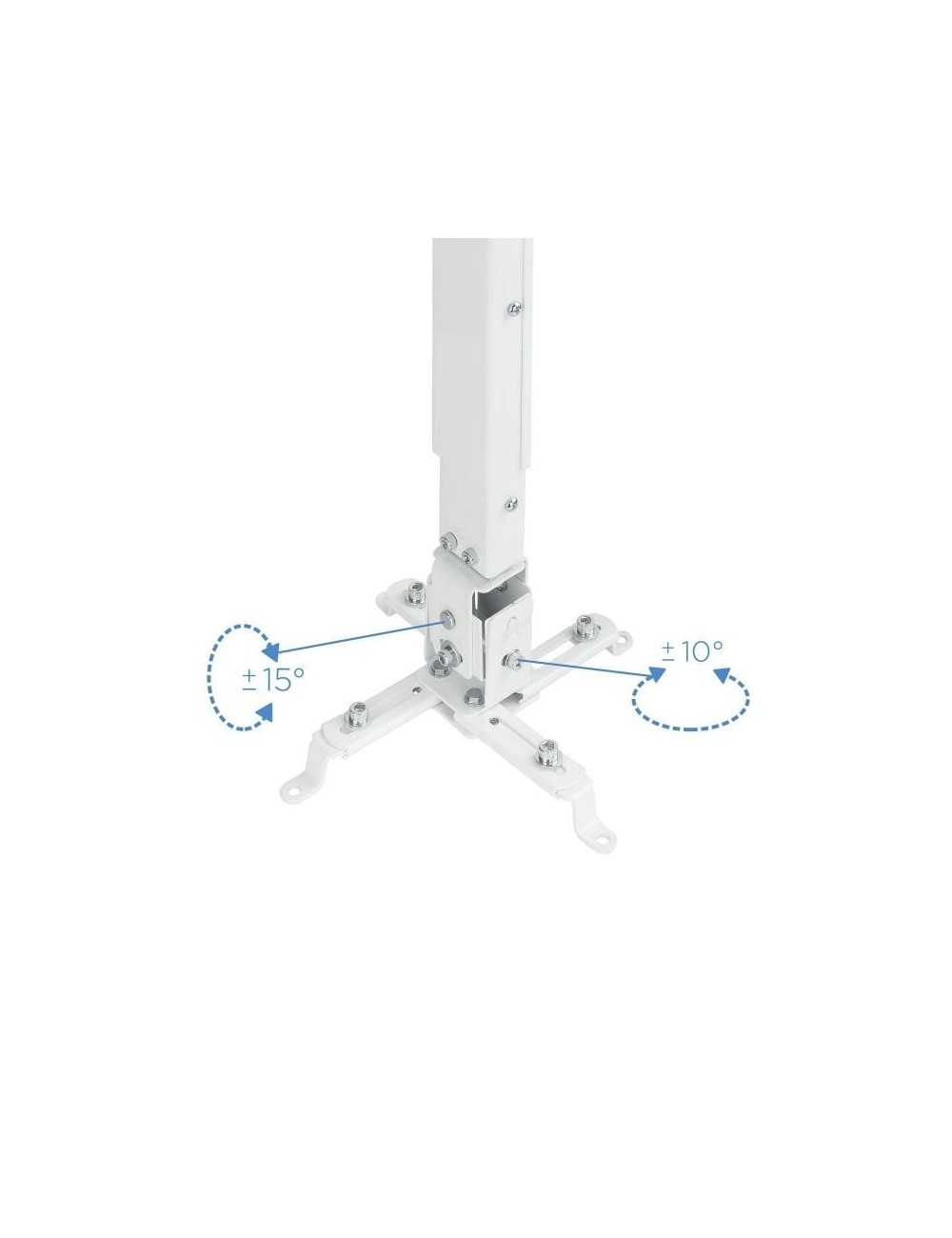 Soporte de Techo para Proyector TooQ PJ2012T-W/ Inclinable/ hasta 20kg