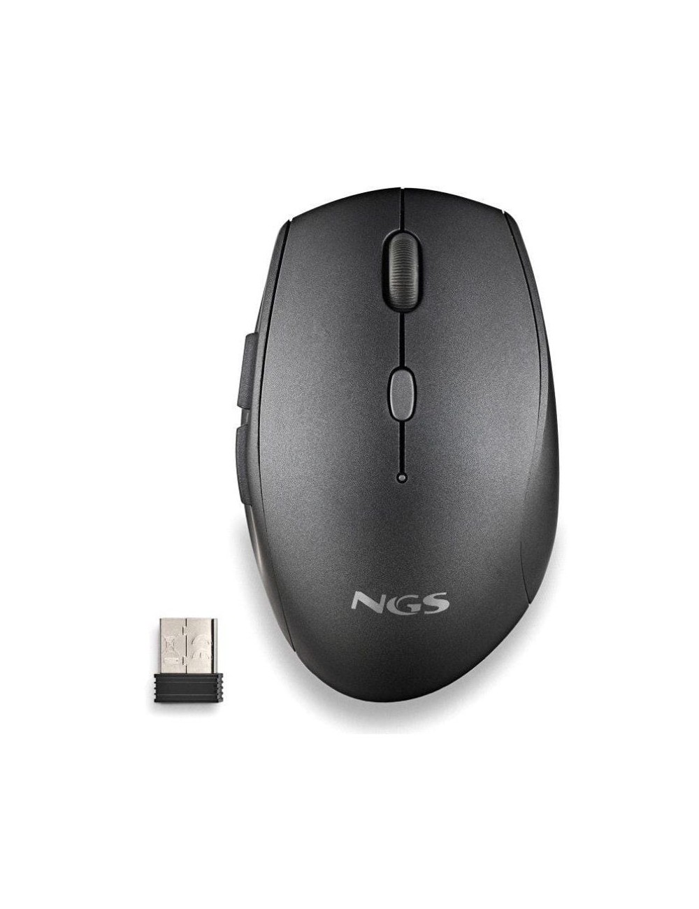Ratón Inalámbrico NGS Bee Black/ Hasta 1600 DPI