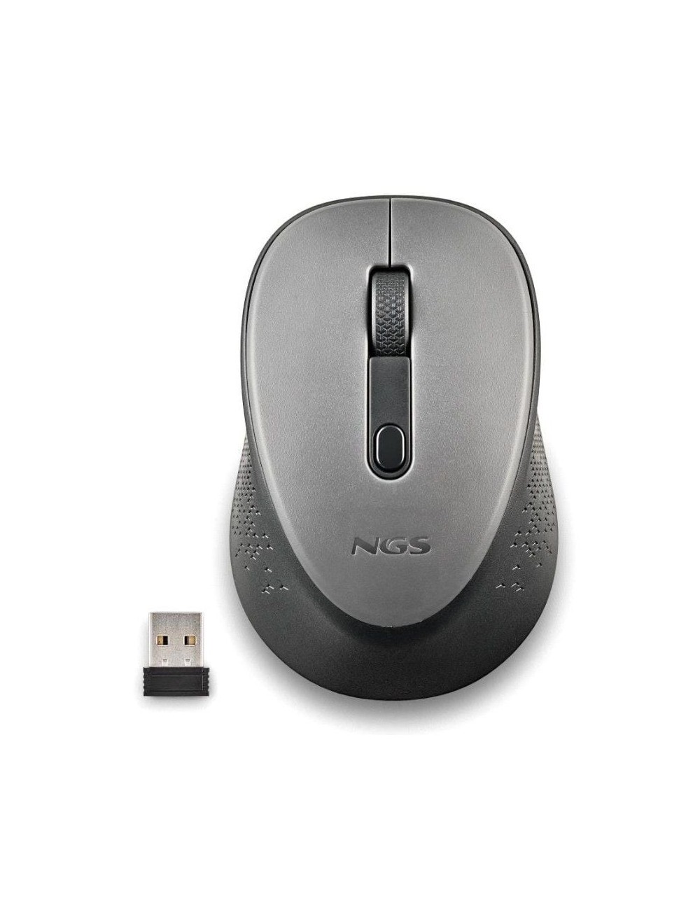 Ratón Inalámbrico NGS Dew Gray/ Hasta 1600 DPI/ Gris