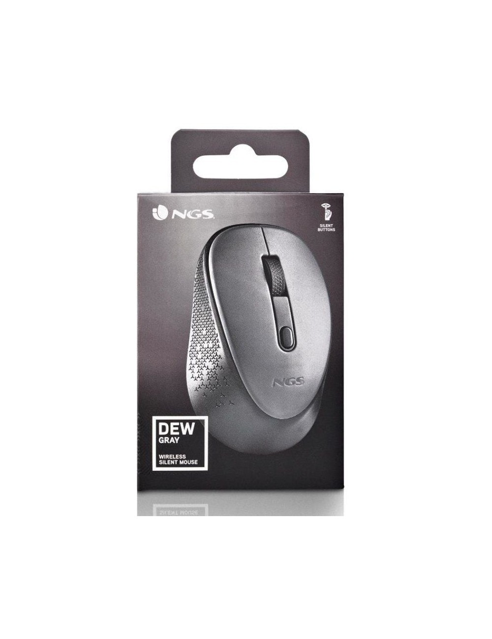 Ratón Inalámbrico NGS Dew Gray/ Hasta 1600 DPI/ Gris