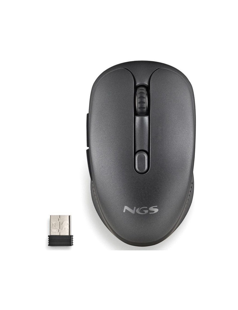 Ratón Inalámbrico NGS Evo Spook silencioso/ Batería recargable/ Hasta 1600 DPI/ Negro