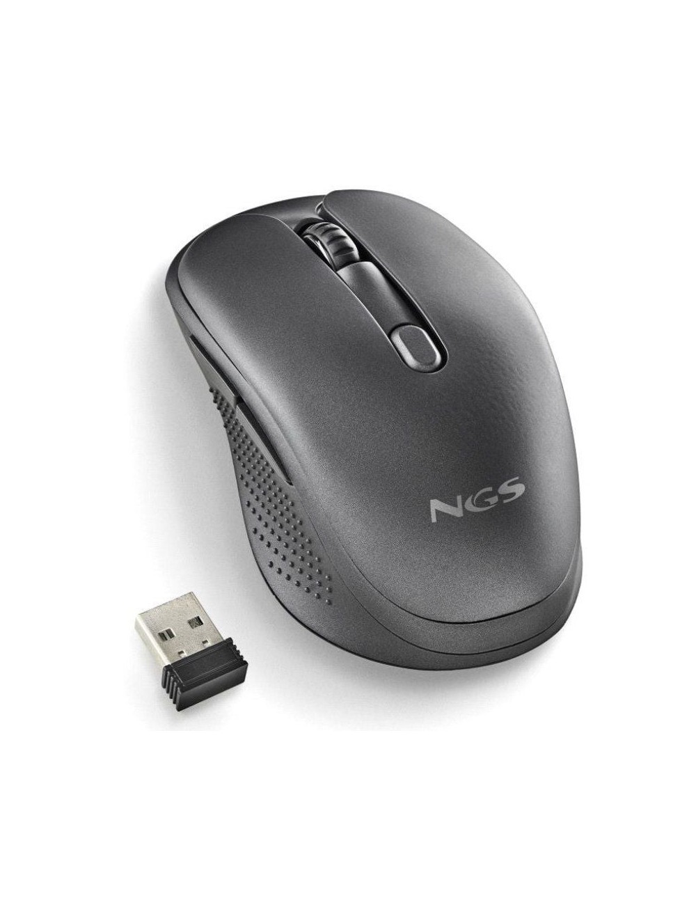 Ratón Inalámbrico NGS Evo Spook silencioso/ Batería recargable/ Hasta 1600 DPI/ Negro