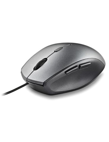 Ratón Ergonómico NGS Moth Gray/ Hasta 1600 DPI/ Gris