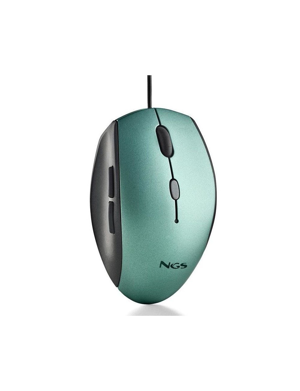 Ratón Ergonómico NGS Moth Ice/ Hasta 1600 DPI/ Verde Hielo