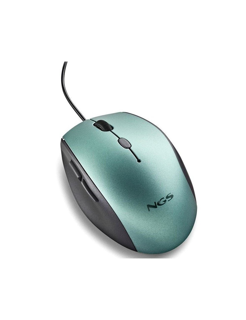 Ratón Ergonómico NGS Moth Ice/ Hasta 1600 DPI/ Verde Hielo