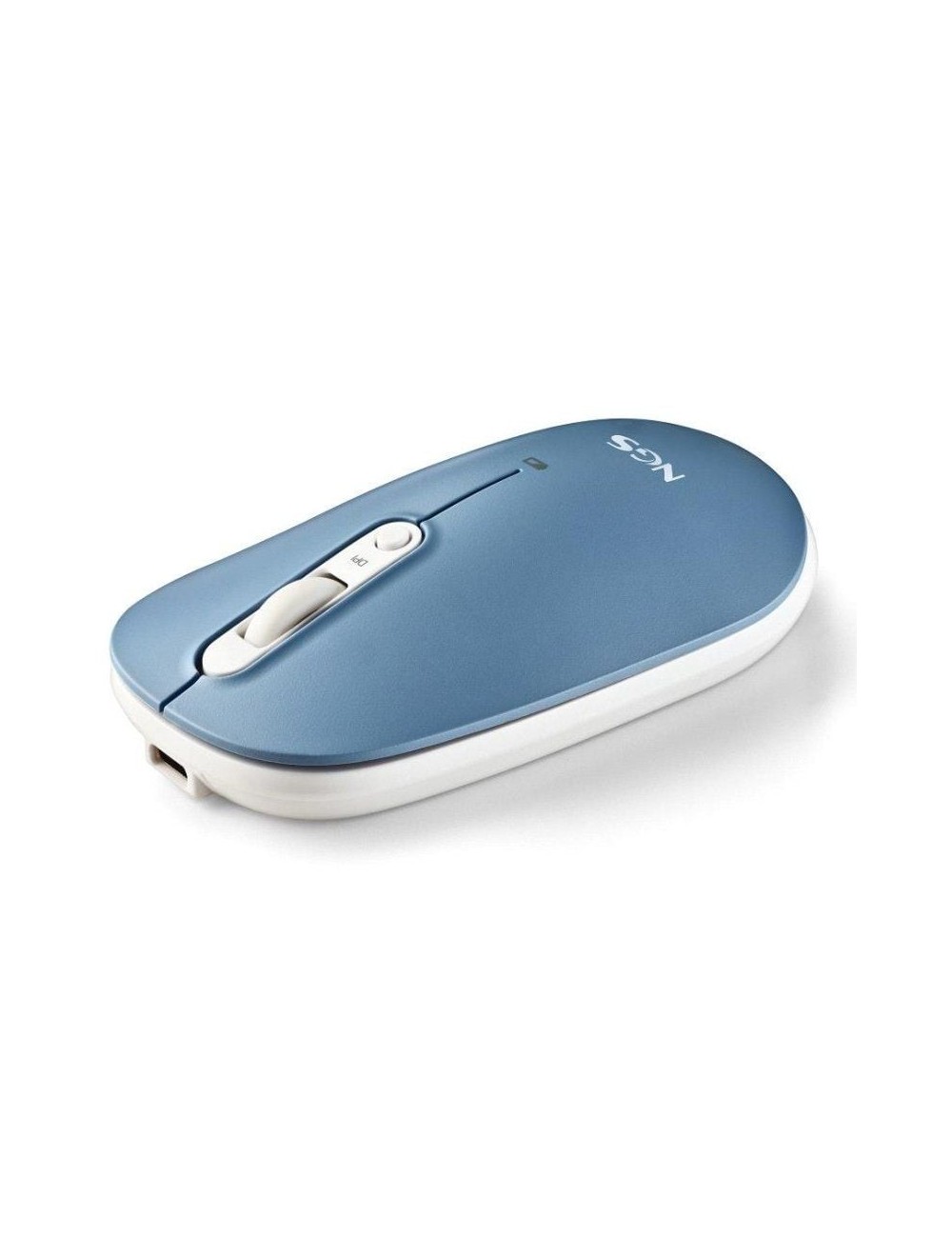 Ratón Inalámbrico NGS Shell-RB/ Batería recargable/ Hasta 1600 DPI/ Azul/ Blanco/ Rosa