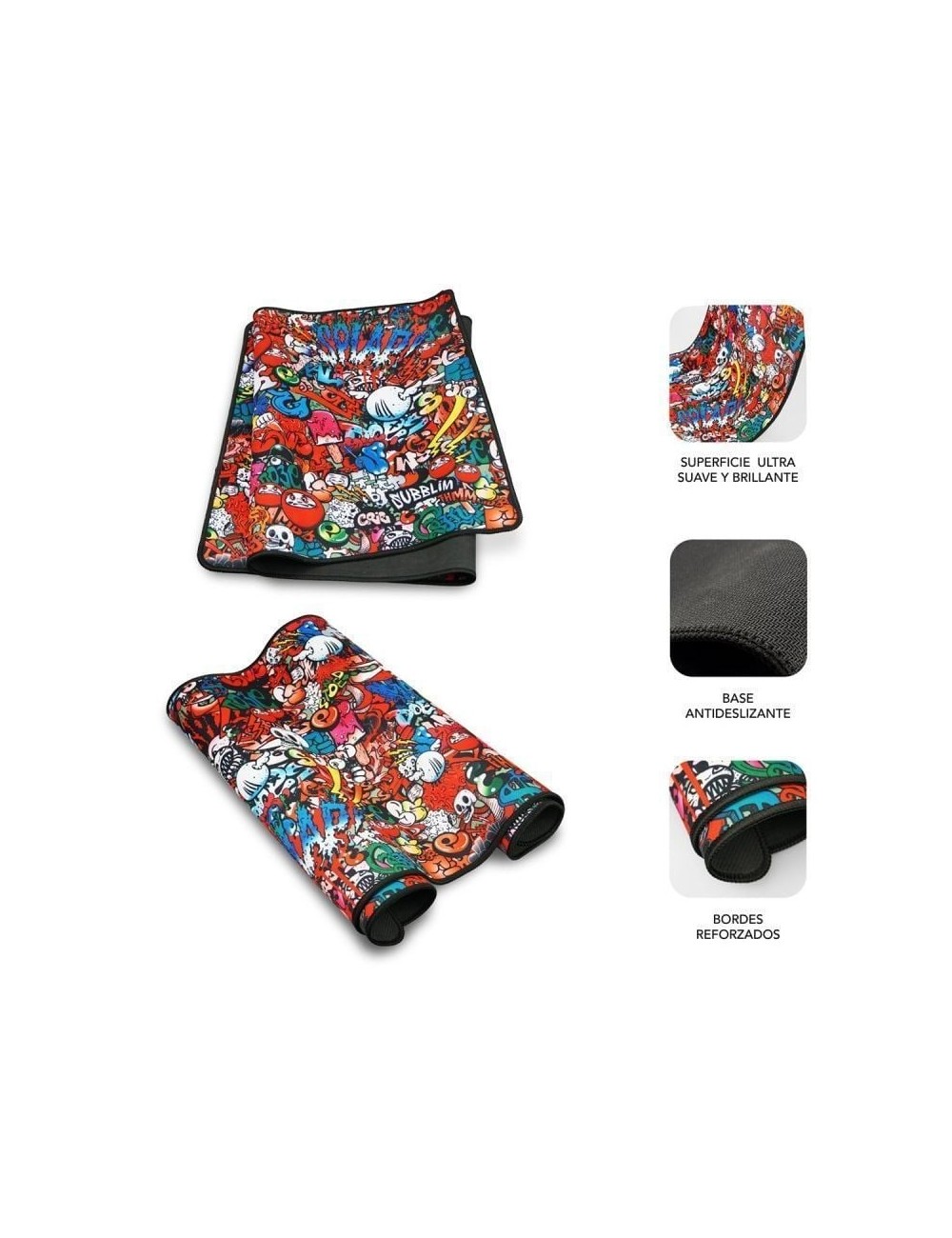 Alfombrilla Subblim 01PUW02 Graffiti XL/ 900 x 400 x 3 mm
