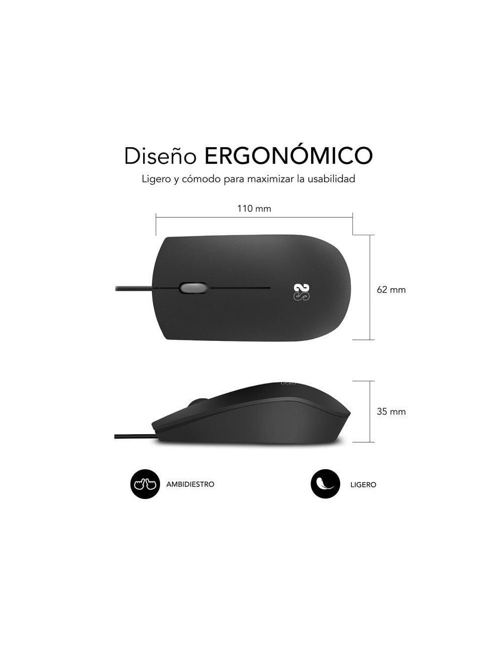 Ratón Subblim Business Silencioso/ Hasta 1200 DPI