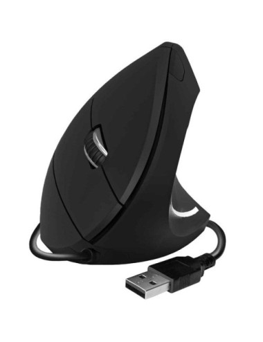 Ratón Vertical Subblim Glide Vertical Ergo Wired/ Hasta 1600 DPI/ Negro