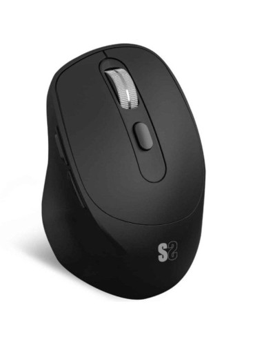 Ratón Ergonómico Inalámbrico Subblim Comfort Ergo Dual Battery/ Batería recargable/ Hasta 2400 DPI/ Negro