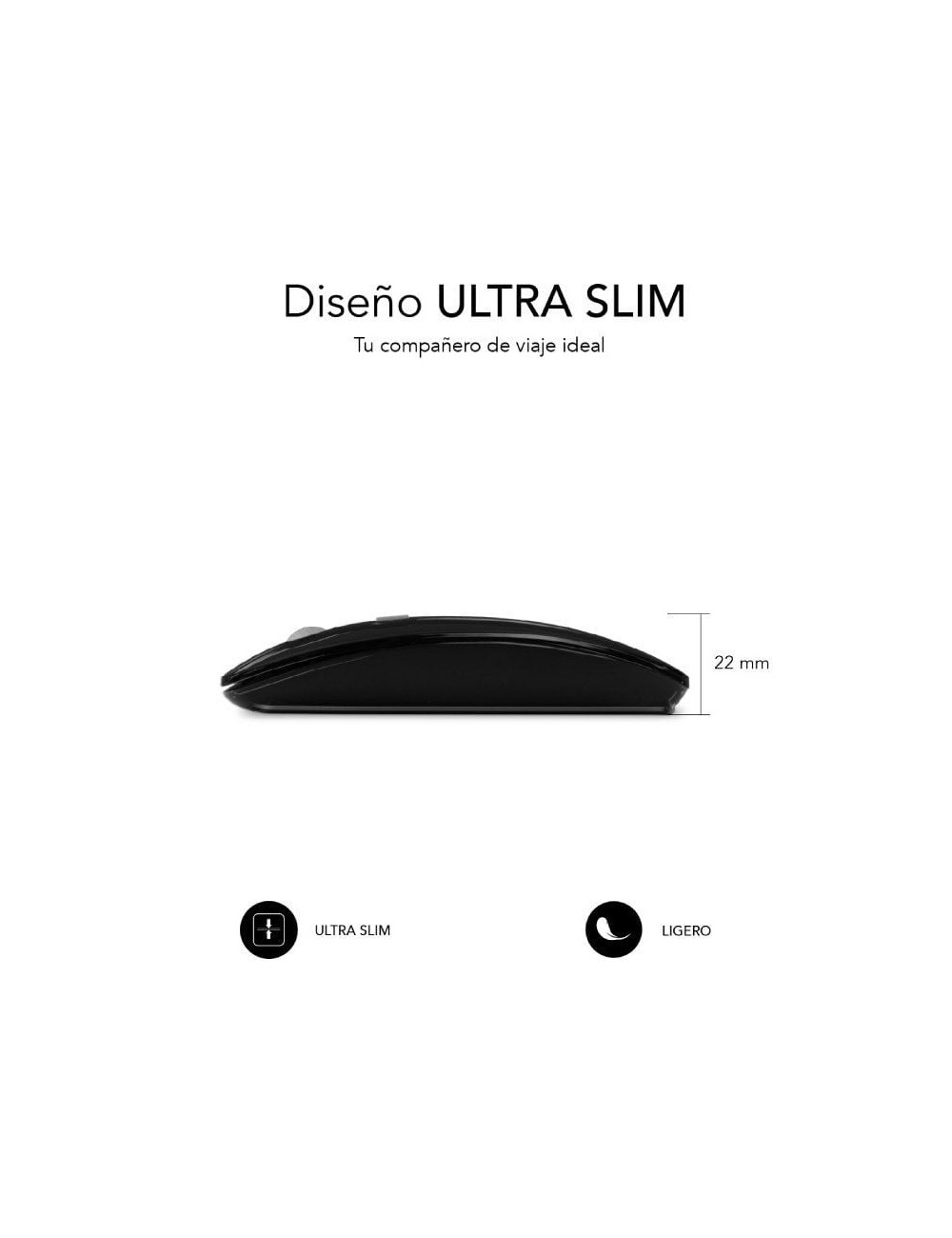 Ratón Inalámbrico Subblim Dual Flat/ Batería recargable/ Hasta 1600 DPI