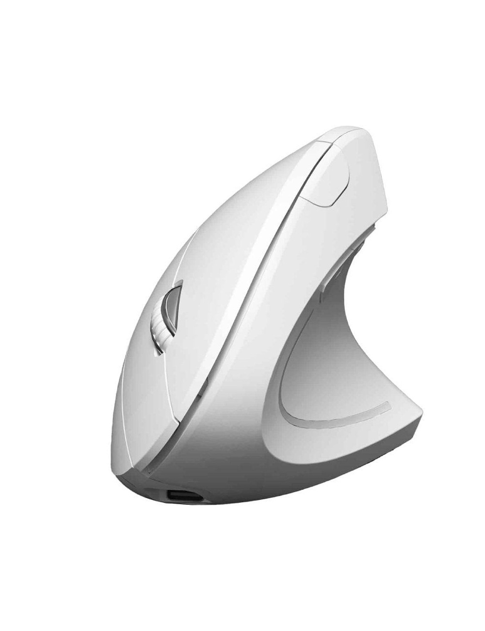 Ratón Vertical Inalámbrico Subblim Glide Vertical Ergo Dual Battery/ Batería Recargable/ Hasta 1600 DPI/ Blanco