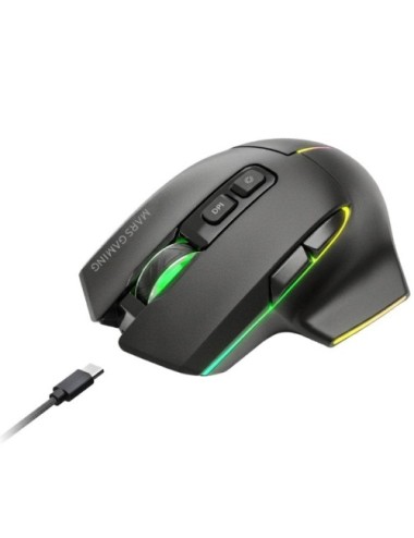 Ratón Inalámbrico Mars Gaming MMW-VECTOR/ Batería Recargable/ Hasta 12000 DPI