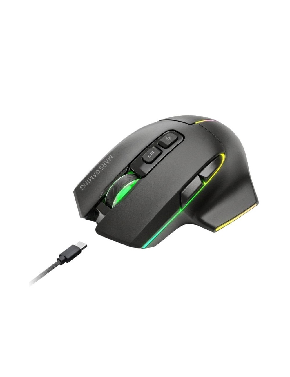 Ratón Inalámbrico Mars Gaming MMW-VECTOR/ Batería Recargable/ Hasta 12000 DPI