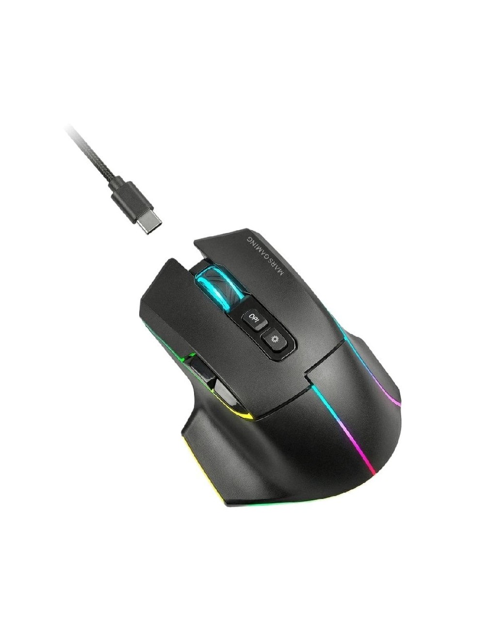 Ratón Inalámbrico Mars Gaming MMW-VECTOR/ Batería Recargable/ Hasta 12000 DPI