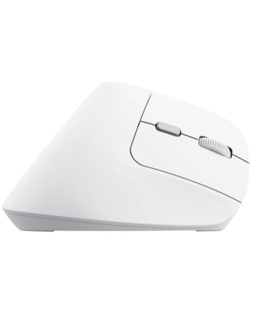 Ratón Vertical Inalámbrico Trust Bayo II/ Batería recargable/ Hasta 2400 DPI/ Blanco