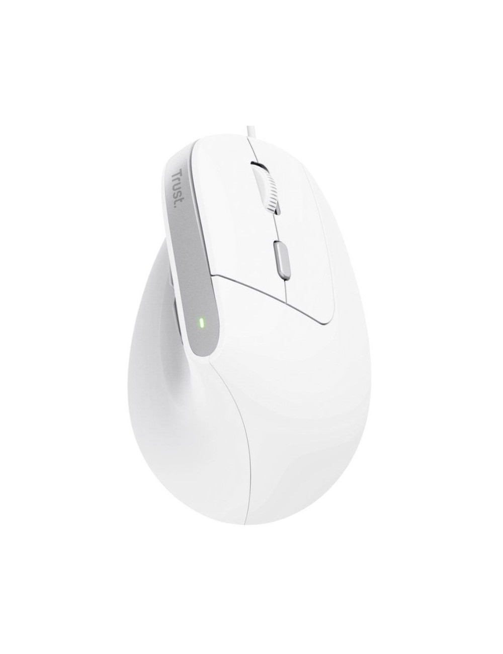 Ratón Vertical Trust Bayo II/ Hasta 2400 DPI/ Blanco