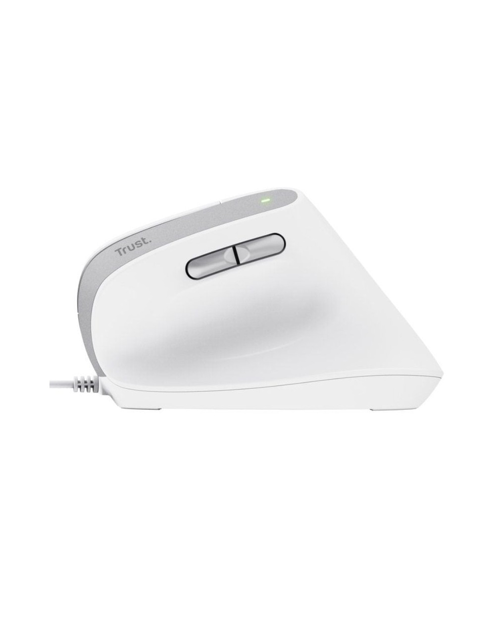 Ratón Vertical Trust Bayo II/ Hasta 2400 DPI/ Blanco