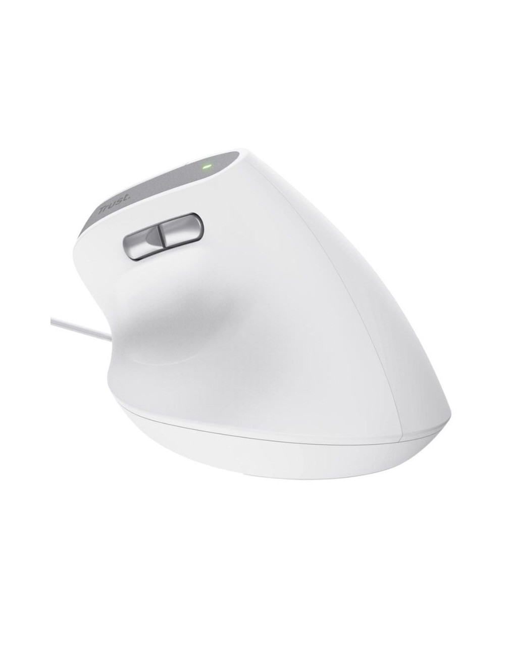 Ratón Vertical Trust Bayo II/ Hasta 2400 DPI/ Blanco