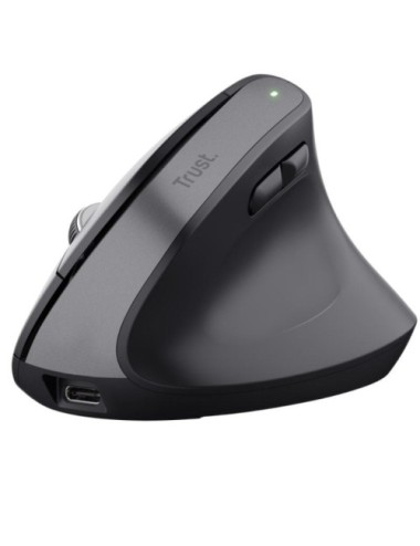 Ratón Vertical Inalámbrico Trust Bayo+/ Batería Recargable/ Hasta 2400 DPI