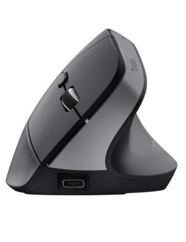 Ratón Vertical Inalámbrico Trust Bayo+/ Batería Recargable/ Hasta 2400 DPI
