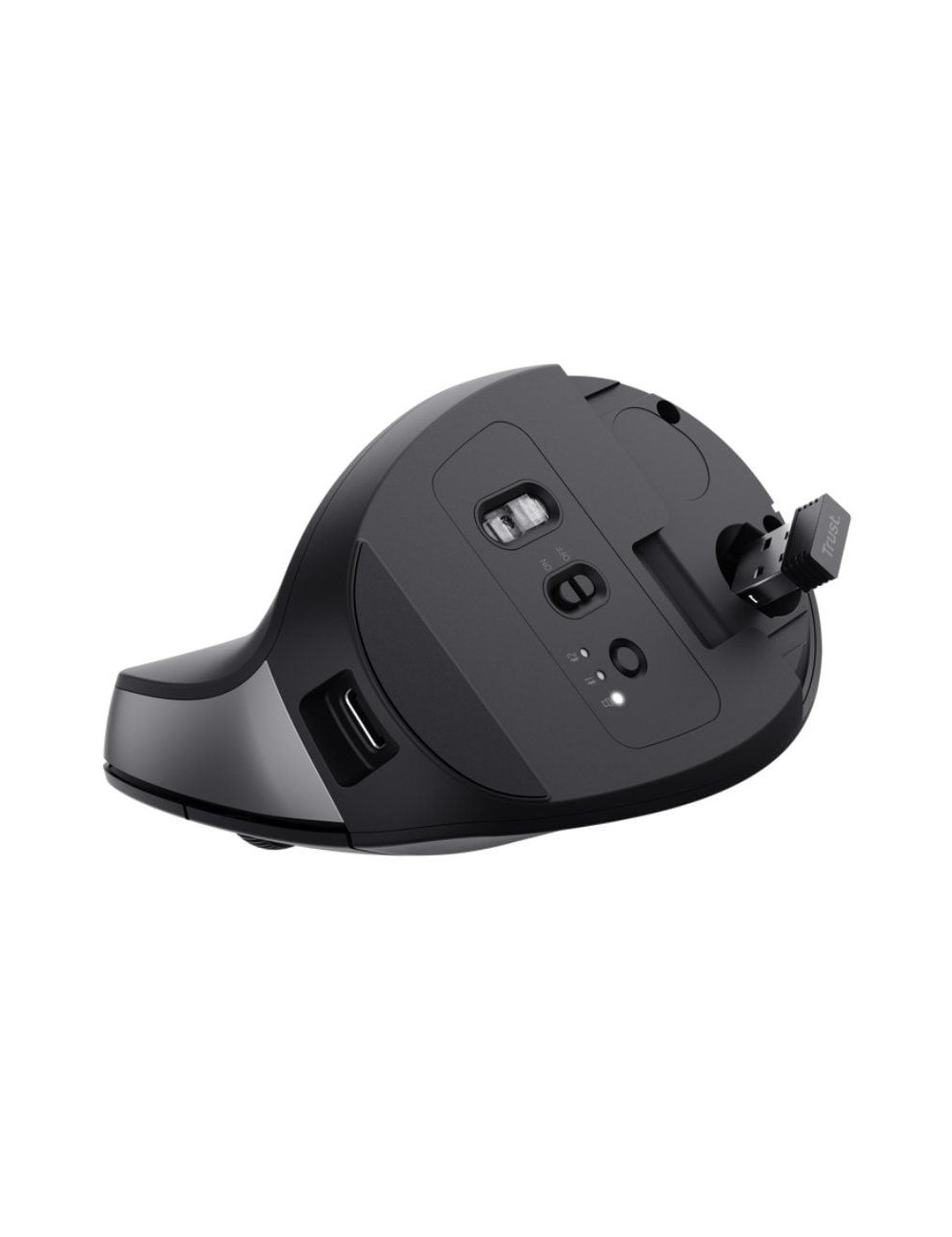 Ratón Vertical Inalámbrico Trust Bayo+/ Batería Recargable/ Hasta 2400 DPI