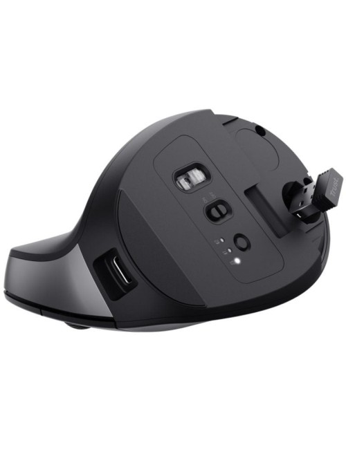 Ratón Vertical Inalámbrico Trust Bayo+/ Batería Recargable/ Hasta 2400 DPI