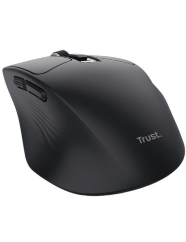 Ratón Inalámbrico Trust Niven Confort 26021/ Batería  recargable/ Hasta 3200 DPI/ Negro