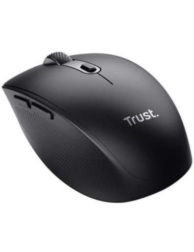 Ratón Inalámbrico Trust Ozaa Compact Wireless/ Batería recargable/ Hasta 3200 DPI/ Negro