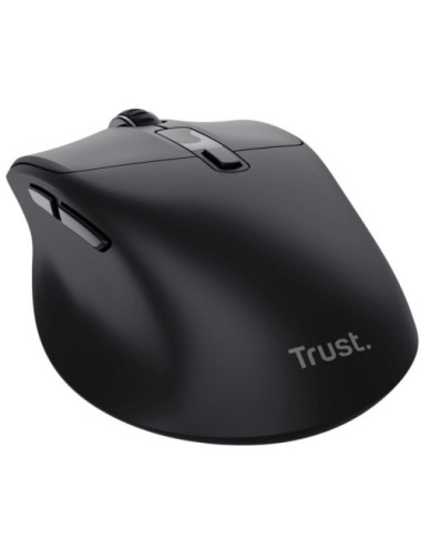 Ratón Ergonómico Inalámbrico Trust Zevo 25991/ Batería recargable/ Hasta 4000 DPI/ Negro