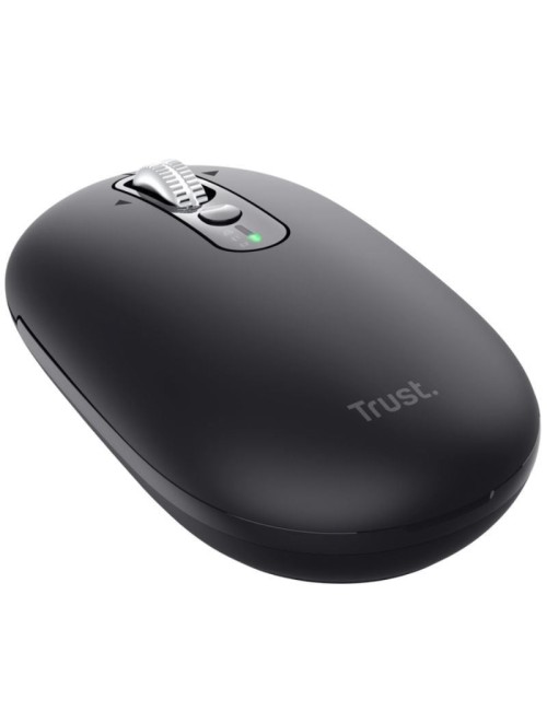 Ratón Inalámbrico Trust Seron 26018/ Batería recargable/ Hasta 3200 DPI/ Negro