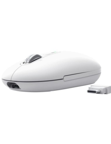 Ratón Inalámbrico Trust Seron 26019/ Batería recargable/ Hasta 3200 DPI/ Blanco