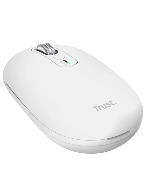 Ratón Inalámbrico Trust Seron 26019/ Batería recargable/ Hasta 3200 DPI/ Blanco