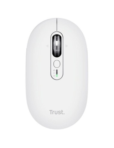 Ratón Inalámbrico Trust Seron 26019/ Batería recargable/ Hasta 3200 DPI/ Blanco