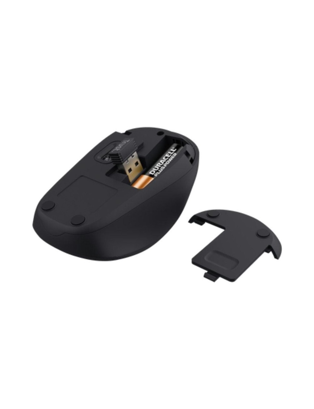 Ratón Mini Inalámbrico Trust Yvi+ Silent/ Hasta 1600 DPI/ Negro