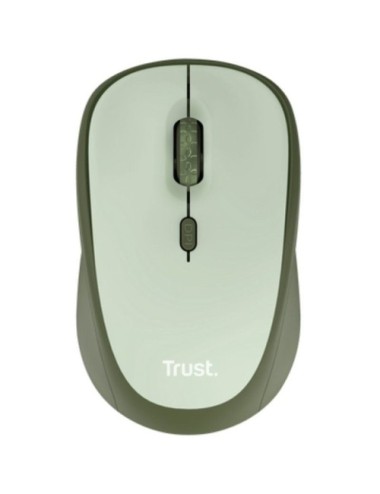 Ratón Mini Inalámbrico Trust Yvi+ Silent/ Hasta 1600 DPI/ Verde