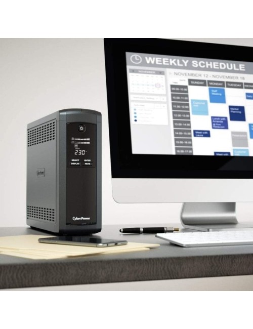 SAI Línea Interactiva Cyberpower VP1200ELCD-DE/ 1200VA-720W/ 5 Salidas/ Formato Torre