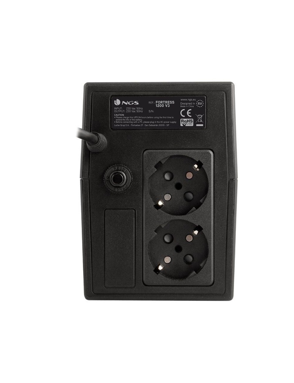 SAI Offline NGS Fortress 1200 V3/ 800VA-480W/ 2 Salidas/ Formato Torre