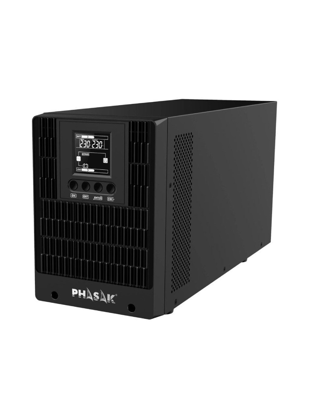SAI Online Phasak 2000 VA Online LCD/ 2000VA-2000W/ 4 Salidas/ Formato Torre
