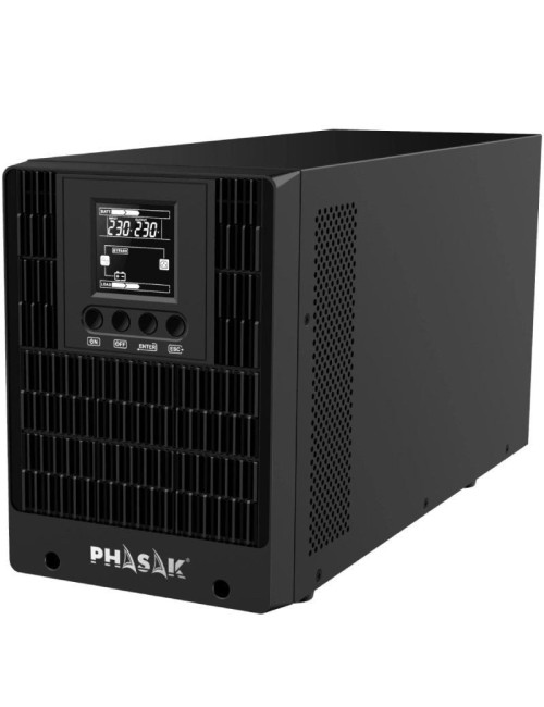 SAI Online Phasak 2000 VA Online LCD/ 2000VA-2000W/ 4 Salidas/ Formato Torre