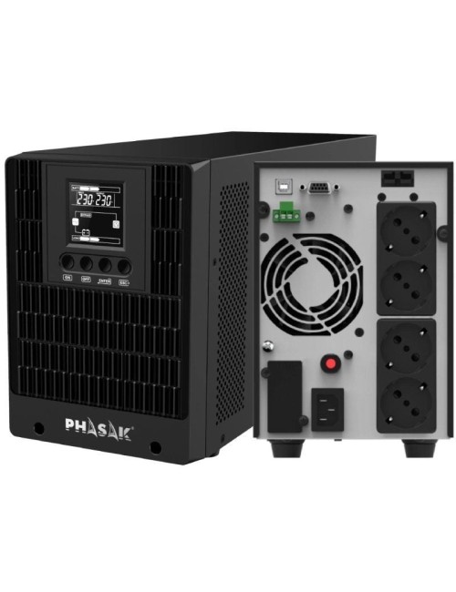 SAI Online Phasak 2000 VA Online LCD/ 2000VA-2000W/ 4 Salidas/ Formato Torre