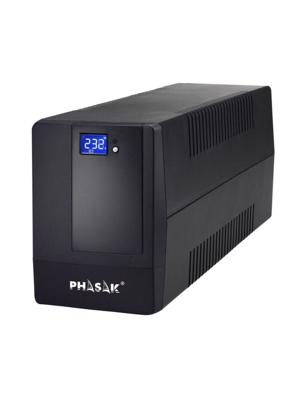 SAI Línea Interactiva Phasak 600 VA LCD/ 600VA/ 2 Salidas/ Formato Torre