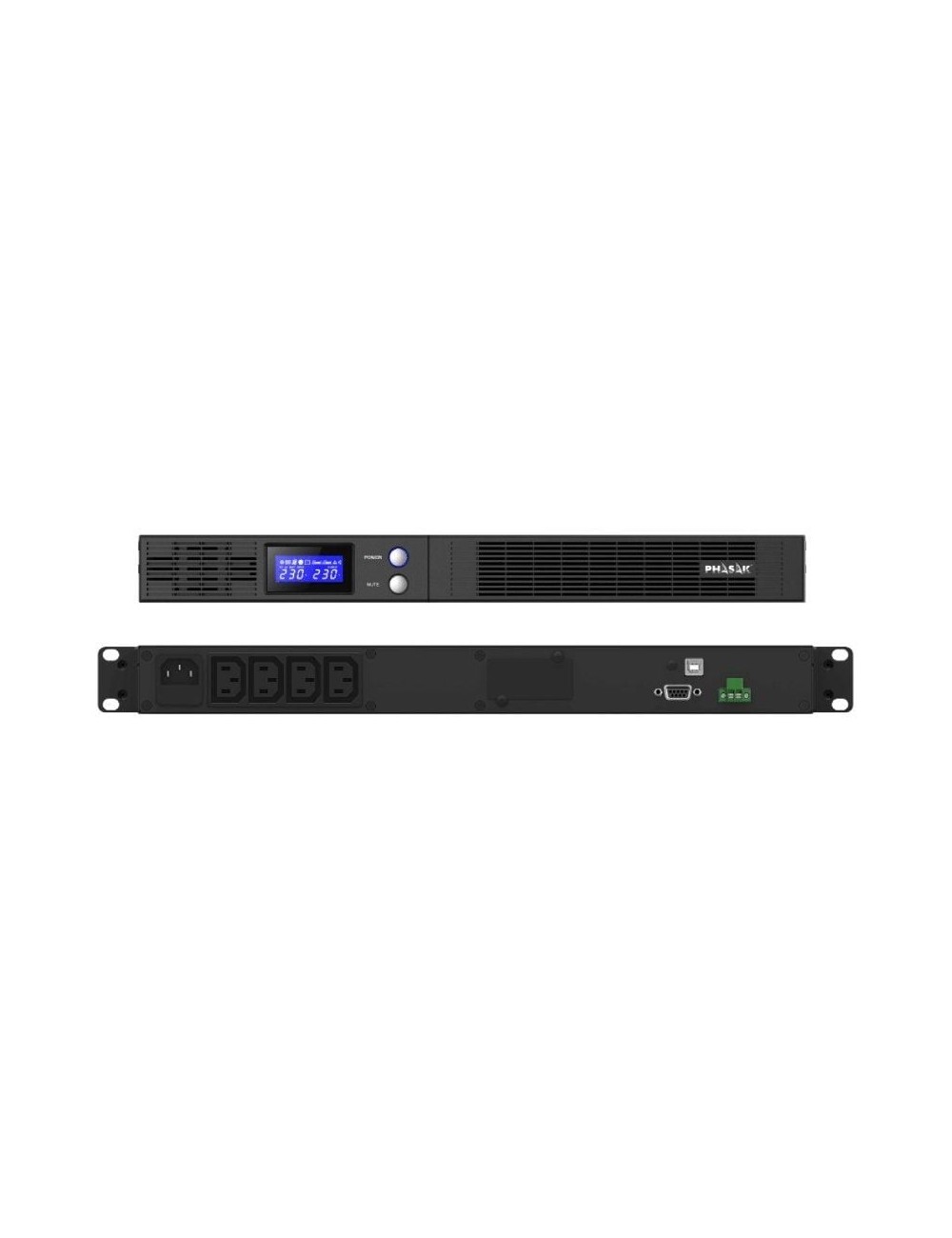 SAI Línea Interactiva Phasak Protekt Slim Rack/ 750VA-450W/ 4 Salidas/ Formato Rack