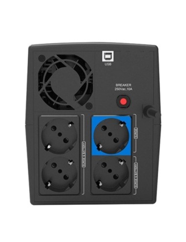 SAI Línea Interactiva Phasak SIRIUS 1260 VA Interactive/ 1260VA-720W/ 4 Salidas/ Formato Torre