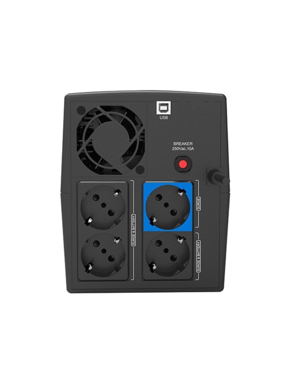 SAI Línea Interactiva Phasak SIRIUS 2260 VA Interactive/ 2260VA-1320W/ 4 Salidas/ Formato Torre