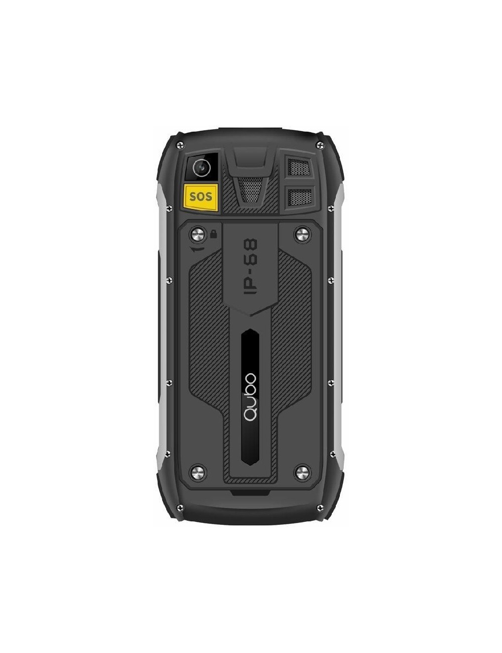 Teléfono Móvil Rugerizado Qubo ST-002 para Personas Mayores/ Negro